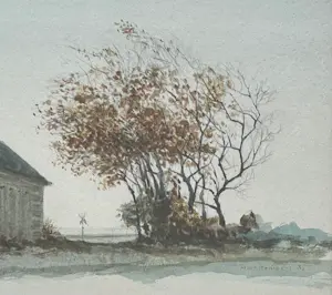 Mart Kempers - Handgesigneerde aquarel | Twisk | 1982 kopen? Bied vanaf 100!