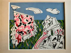 AcheterNiet of onleesbaar gesigneerd - Spaanse? gesigneerde en genummerde PoP-Art Litho "Rosa Y ..."? Enchérissez de 1!