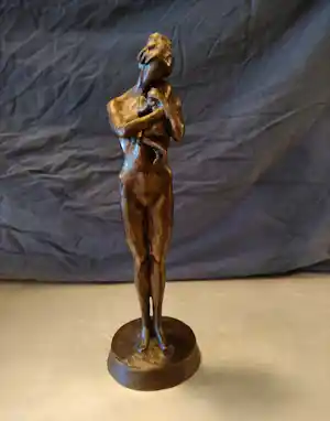 Kees Verkade - "aan het hart" bronzen beeld, moeder kind. verkauft für € 2200!