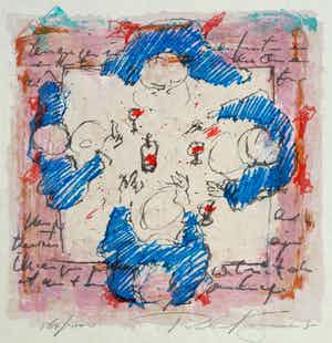 Richard Smeets - Zeefdruk , “Aan tafel” verkocht voor € 1!