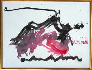 Anton Heyboer - Abstracte compositie | Unica | Zeer groot verkocht voor € 265!