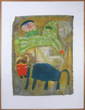 AcheterShahid Parvez - Zeefdruk op handgeschept papier, Zonder Titel 3 - Ingelijst? Enchérissez de 100!