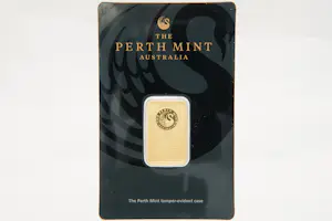 58 - 10 gram Goudbaar van Perth Mint Australia kopen? Bied vanaf 850!