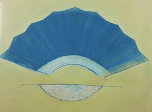 Aafke Kelly - Olieverf op papier, Fanning blues on the beach - Ingelijst kopen? Bied vanaf 1!