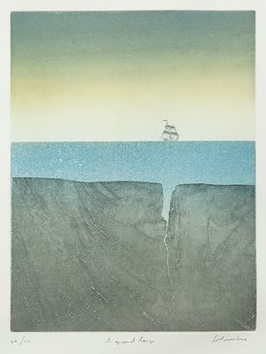 Niet of onleesbaar gesigneerd - Aquatint, Le grand large kopen? Bied vanaf 1!