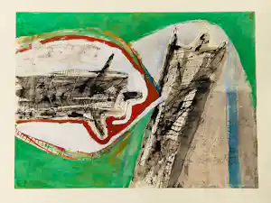 Hannes Postma - grote 1963 gemengde techniek (pastel, aquarel) "Figures V" - gesigneerd kaufen? Bieten Sie von 67!