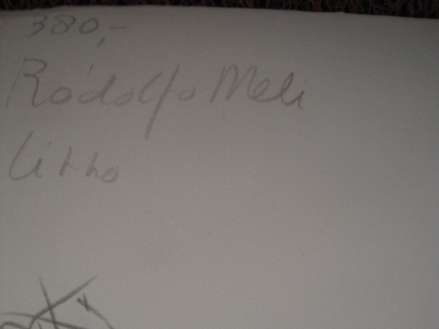 Rodolfo Meli - Toscaans Graficus - Groot Gesigneerd Litho " Zelfportret als Icarus"  kopen? Bied vanaf 1!