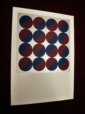 Rob Schotman - Fraai jaren 60 PoP Art Litho - variaties op een cirkel - gesigneerd oplage 50 ex kopen? Bied vanaf 28!