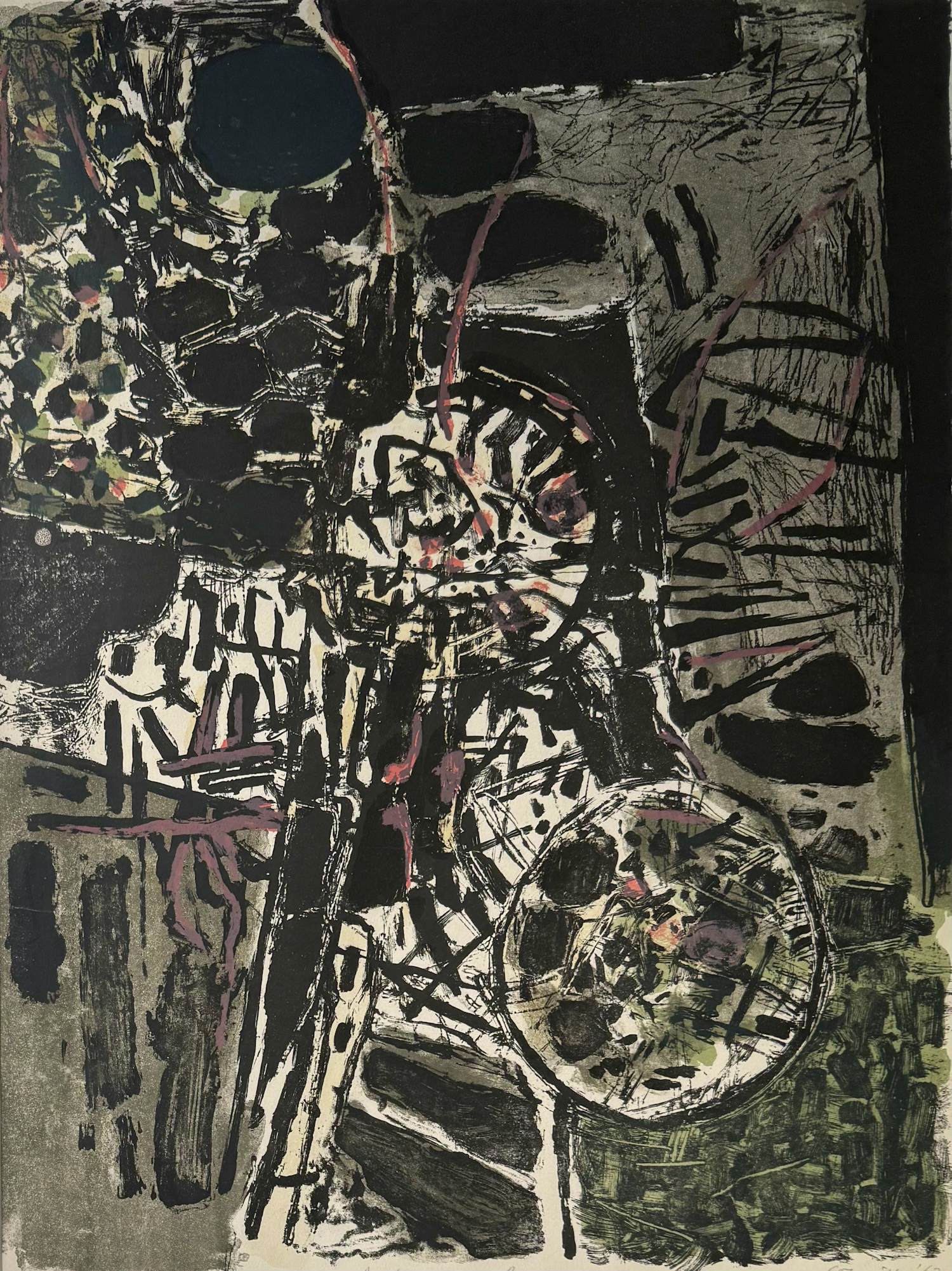 Corneille - handgesigneerde kleurenlitho | 'Arbres et rochers' | 1962 (INGELIJST) kopen? Bied vanaf 600!