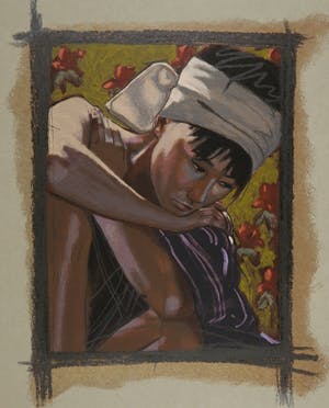 Nico Vrielink - 'Op de brug naar de tempel' met tekst van Marion Bloem + twee losse zeefdrukken kopen? Bied vanaf 70!