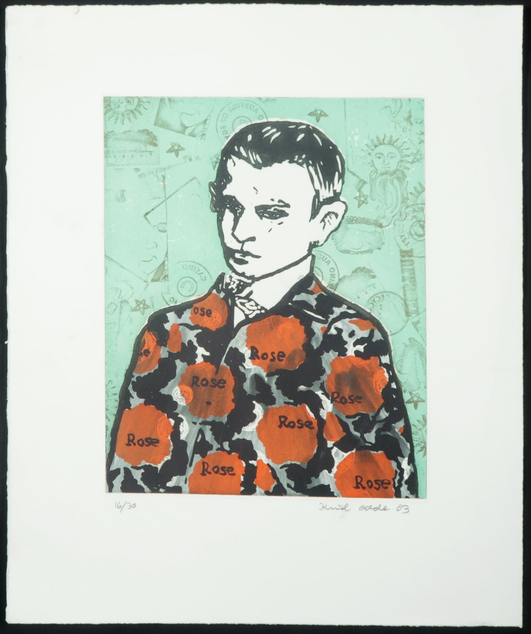 Knud Odde - Aquatint, Z.T. Rose kopen? Bied vanaf 60!