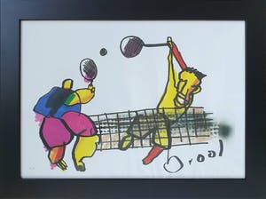 Herman Brood - Zeefdruk. Titel, "De tennissers ". kopen? Bied vanaf 175!