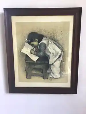 Leon Devos - Petite fille devant une chaise verkocht voor € 40!