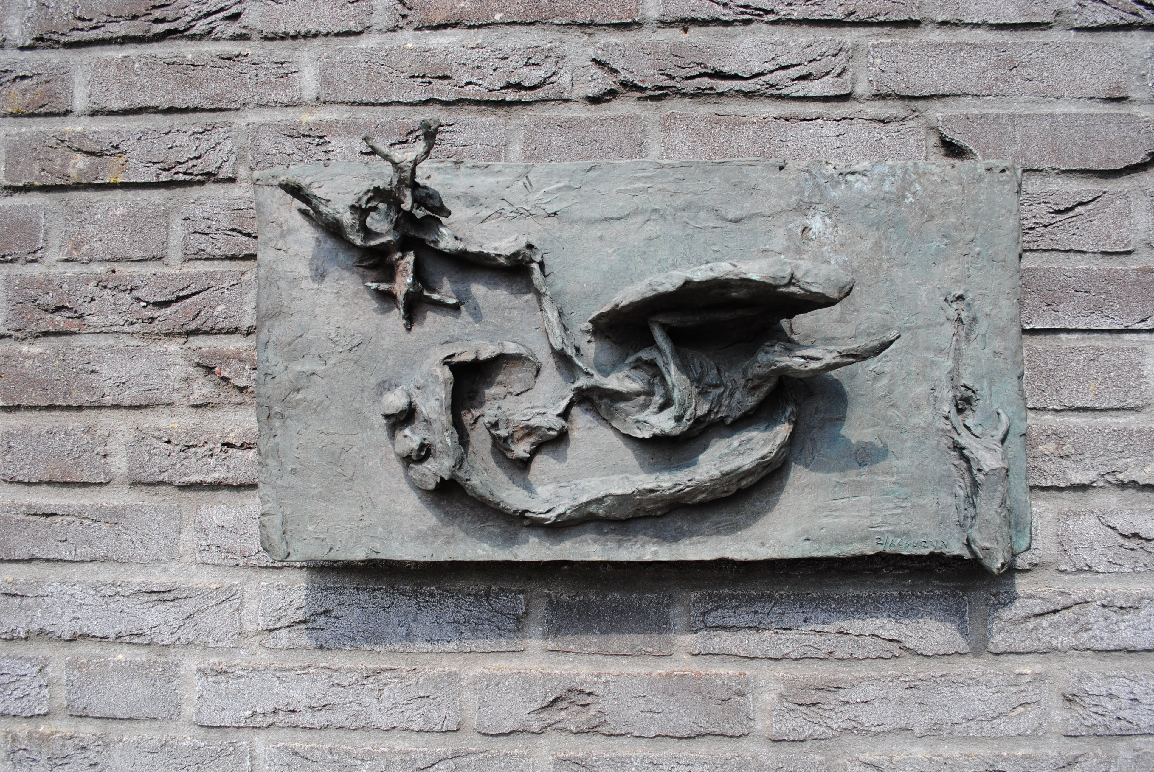 Wessel Couzijn - Wandsculptuur brons - Opstanding (Verrijzenis) uit 1955 - oplage 2/6  kopen? Bied vanaf 1750!