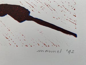 Manuel Kurpershoek - kleurenhoutsnede - zonder titel - 1992 kopen? Bied vanaf 50!