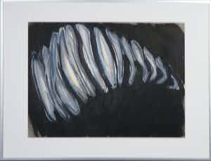 Cor Knops - Acryl op papier, Ekuta- de dans nr. 4 - Ingelijst verkocht voor € 40!