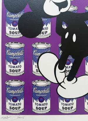 Death NYC - handgesigneerde zeefdruk | 'Mickey Mouse Campbell's Tomato Soup' | 2015 kopen? Bied vanaf 75!