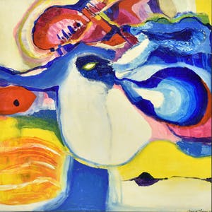 Annemiek Tjepkema - Abstract kleurrijk kopen? Bied vanaf 50!