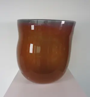 Bernard Heesen - Glasobject, Zeer grote oranje vaas kopen? Bied vanaf 400!
