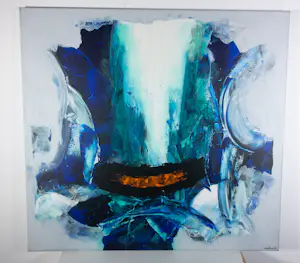 Hans Vanhorck - Acryl op doek, Blue flow (Groot) kopen? Bied vanaf 100!