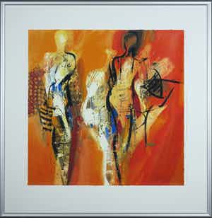 Peter Meijer - Zeefdruk, Aurora borealis - Ingelijst (Groot) verkocht voor € 50!