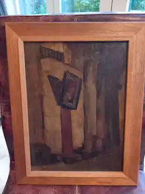 Koos Stikvoort - interieur van kerk in Brugge, Koos Stikvoort verkocht voor € 95!