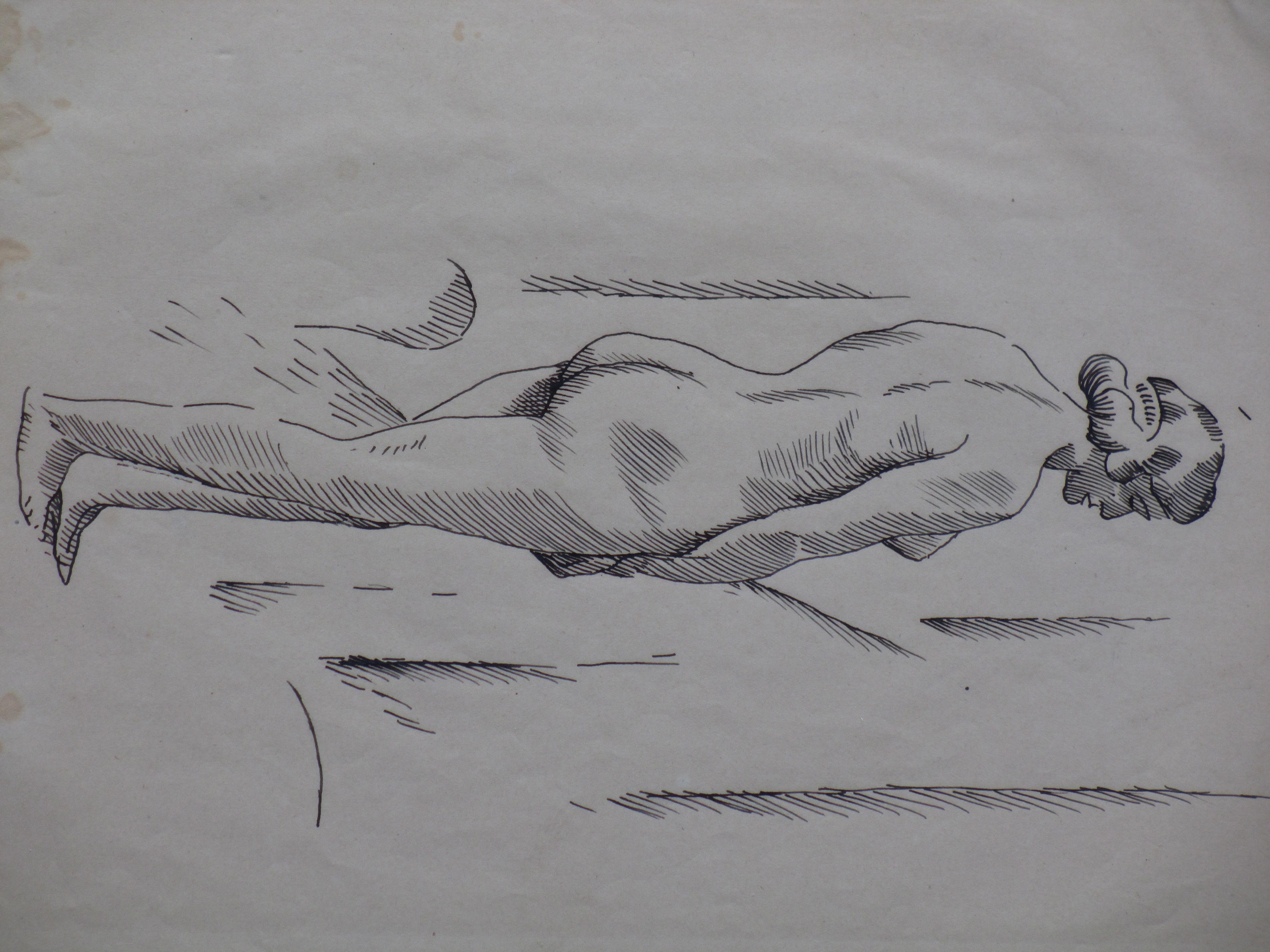 Herman Bieling - Staand Naakt - Tekening kopen? Bied vanaf 1!
