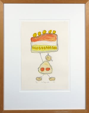 Geke uit de Bosch - Zeefdruk, Een hapje wolk - Ingelijst kopen? Bied vanaf 35!