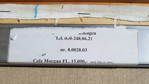 Cole Morgan - Stripes XIX, gemengde techniek op doek (goed ingelijst, zeer groot) kopen? Bied vanaf 3750!