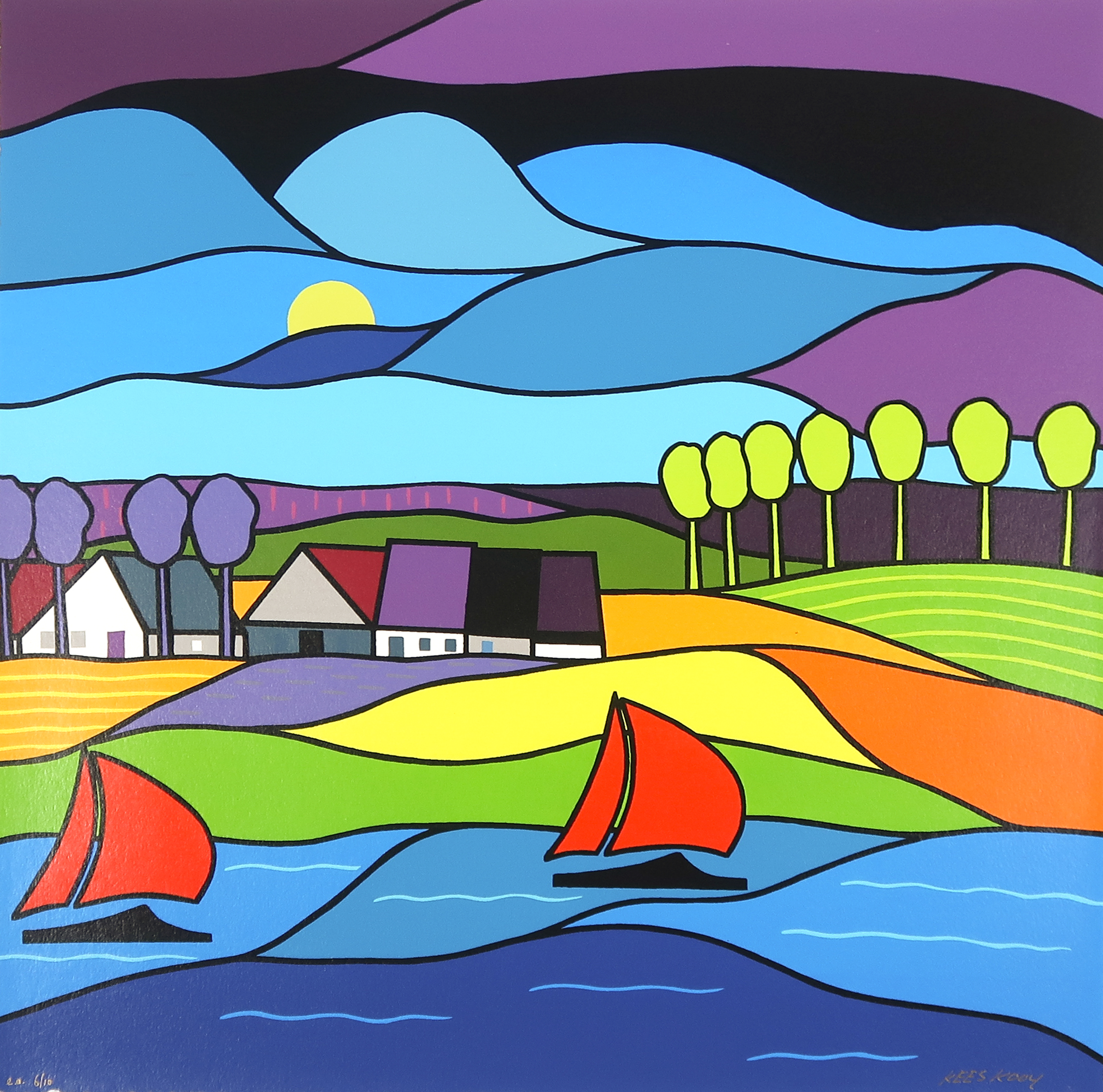 Kees Kooy - Zeefdruk, Sail kopen? Bied vanaf 50!