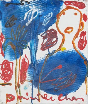 Dominique Chan - Acryl op doek, Z.T. Abstracte compositie kopen? Bied vanaf 1!