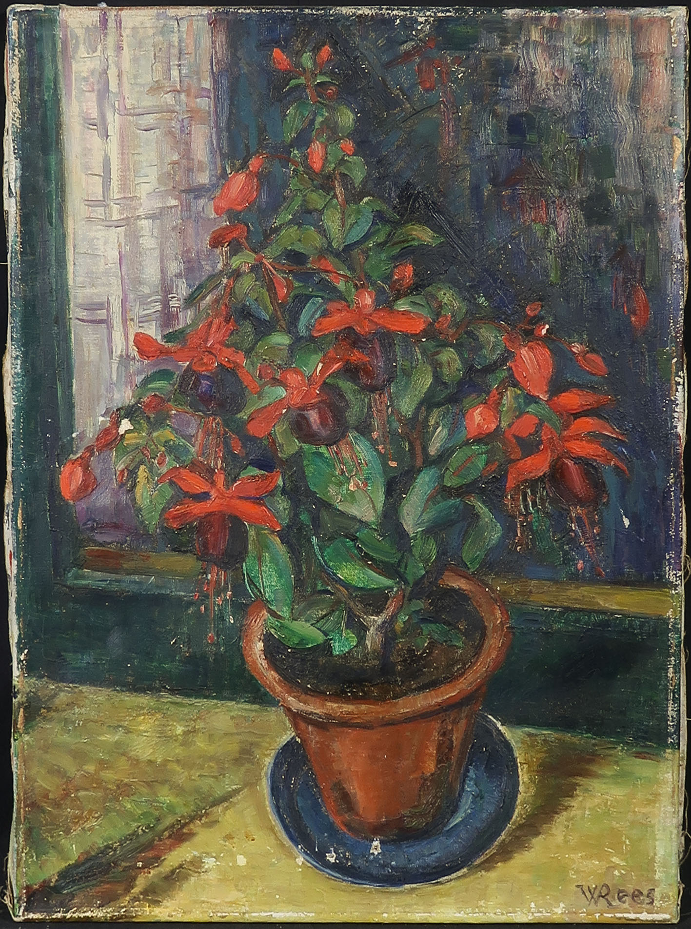 Willem Karel Rees - Olieverf op doek, Fuchsia kopen? Bied vanaf 35!