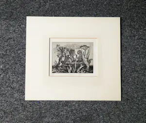 Fer Hakkaart - in zeer kleine oplage (2/15) gemaakte Ets "huwelijksbootje" potldgesigneerd 1968 kopen? Bied vanaf 36!