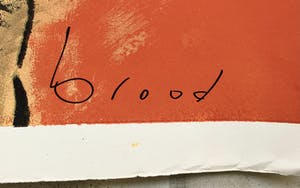 Herman Brood - Man met hond - Originele Handgesigneerde Zeefdruk kopen? Bied vanaf 1!