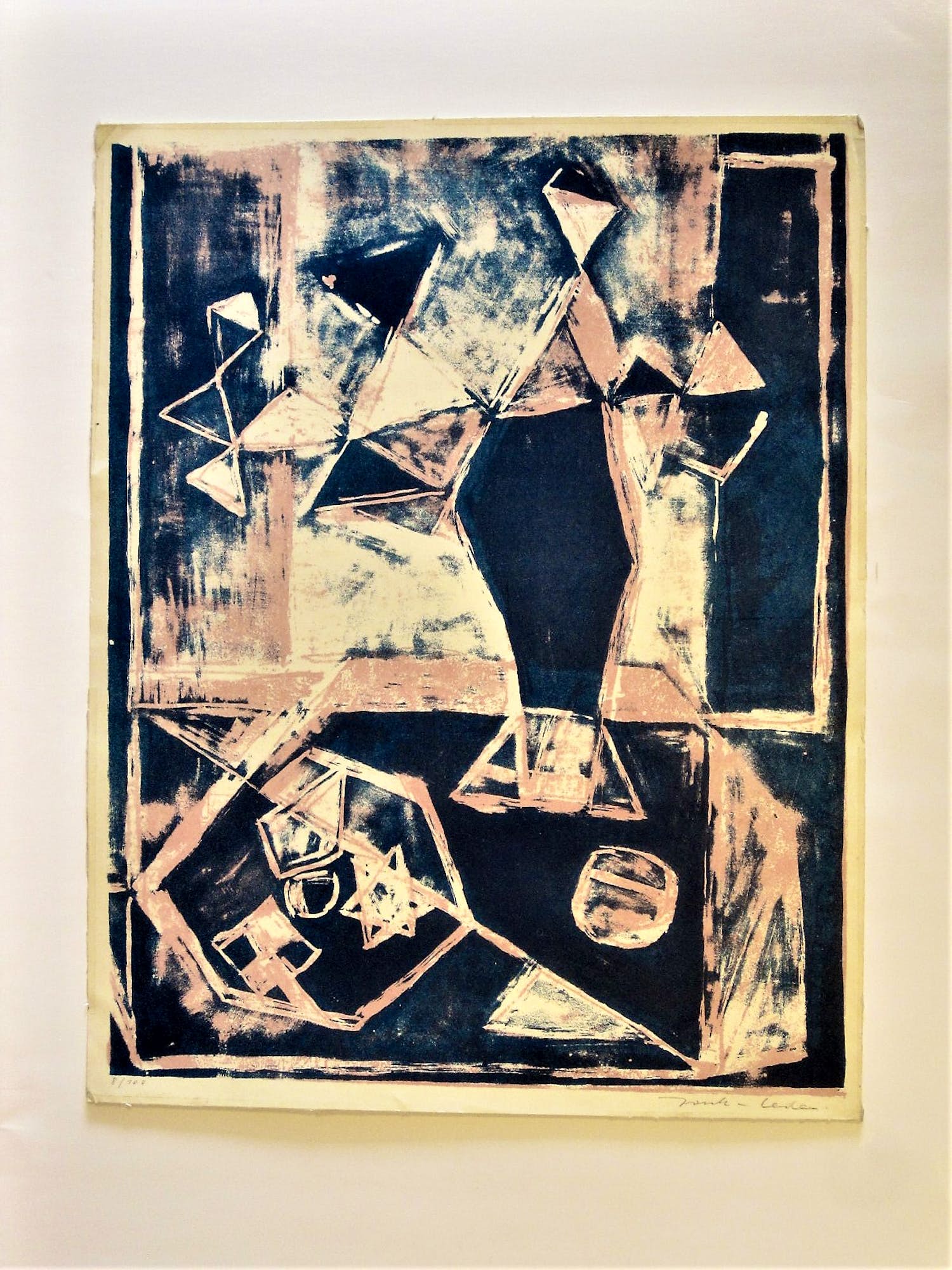 Niet of onleesbaar gesigneerd - Interessante jaren 60 Lithografie Abstract - oplage 100 - potloodgesigneerd kopen? Bied vanaf 1!