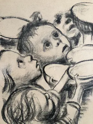 Kathe Kollwitz - Kinder honger kopen? Bied vanaf 95!