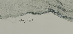 Niet of onleesbaar gesigneerd - Monotype, Zonder titel - Ingelijst kopen? Bied vanaf 1!