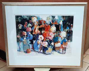 Frans Manders - Zeefdruk: 'Stilleven met bloemen I' verkocht voor € 50!