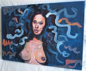 Peter Klashorst - Acrylverf op doek op houten frame , “Medusa” – 2018 – 70 x 100 cm kopen? Bied vanaf 375!