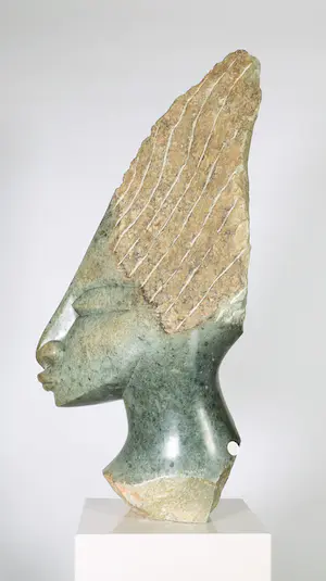 Ernest Marime - Stenen beeld, Hoofd kopen? Bied vanaf 250!