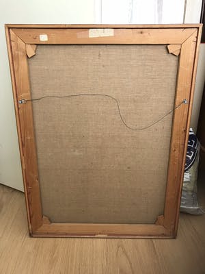 Niet of onleesbaar gesigneerd - Paysage avec Chateau, olieverf op doek kopen? Bied vanaf 1!