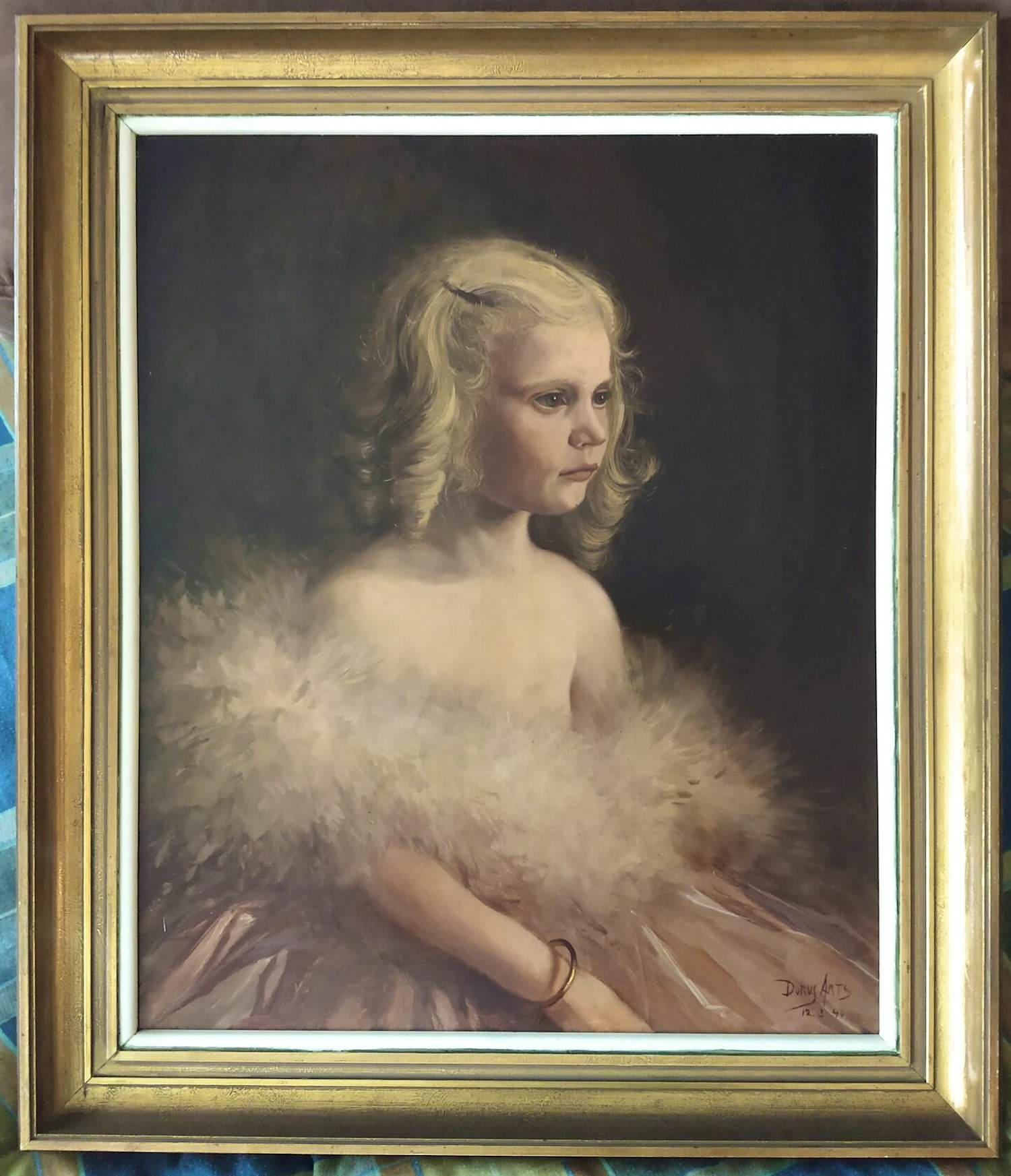 Dorus Arts - Portret van meisje in roze jurk kopen? Bied vanaf 300!