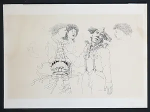 Herman Damen - Pentekening, Zonder titel kopen? Bied vanaf 1!