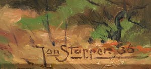 Jan Stapper - Olieverf op paneel, Bospad kopen? Bied vanaf 100!
