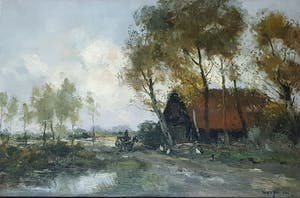 Willem G.F. Jansen - olie op doek, handgesigneerd rechtsonder kopen? Bied vanaf 575!