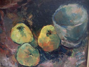 Janus Kluijtmans - stilleven - appels en emmer kopen? Bied vanaf 60!