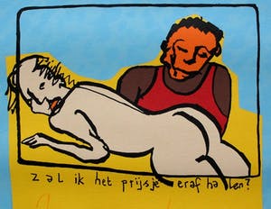 Herman Brood - Zeefdruk: Zal ik het prijsje eraf halen? kopen? Bied vanaf 299!
