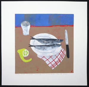 Betty Scheer - Linosnede, Ontbijtje kopen? Bied vanaf 35!