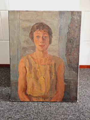 Huub Gerretsen - Jaren 60 olieverf op doek portret van een jonge vrouw - gesigneerd kopen? Bied vanaf 1!