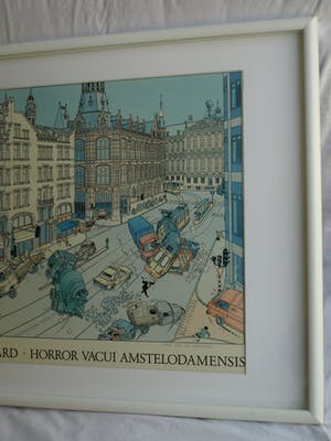 Theo van den Boogaard - Ingelijste prent, Horror Vacuï Amstelodamensis, Sjef van Oekel – 1985 kopen? Bied vanaf 1!
